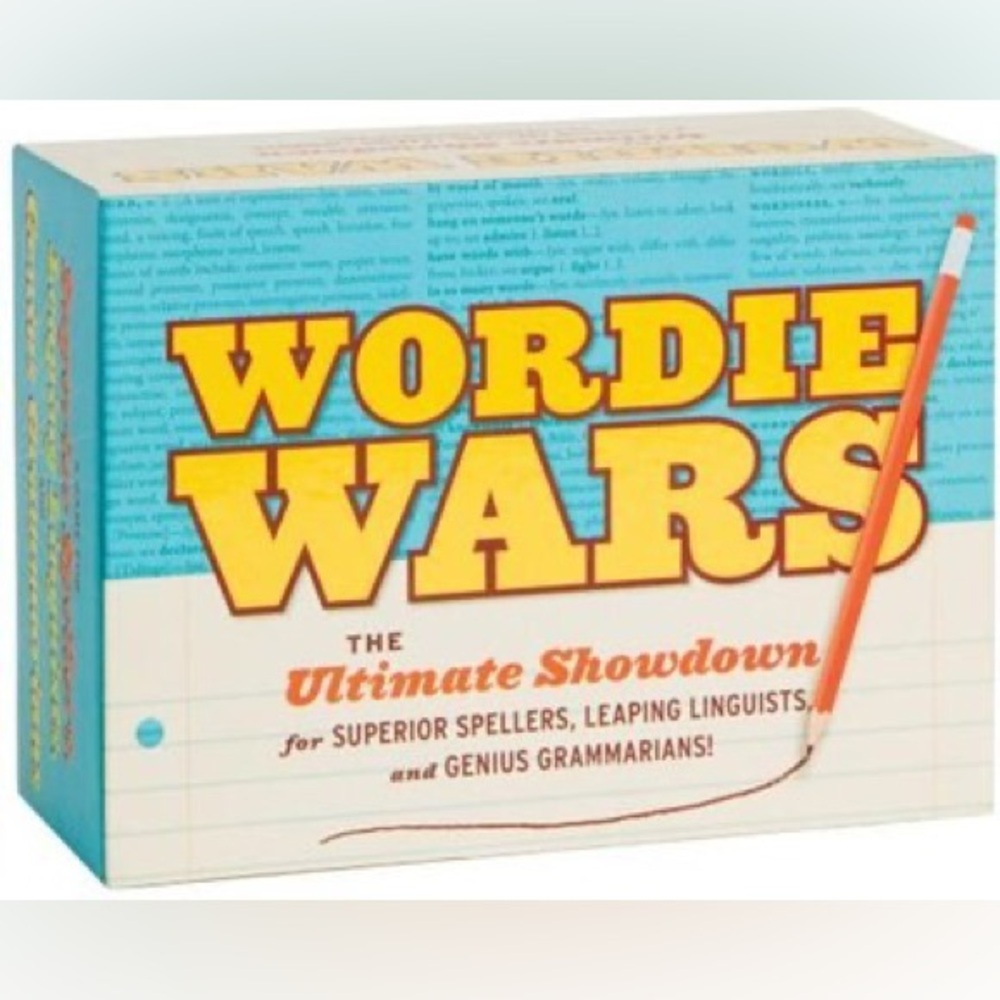 NIB Wordie Wars Card Game for Spellers, Linguists & Grammarians!